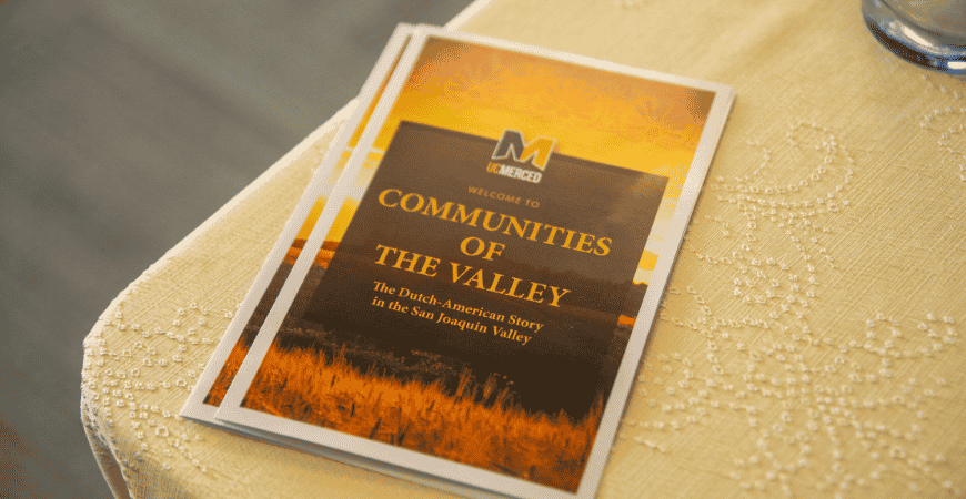 An event program on a table