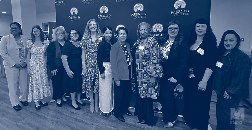 Depicted are Sen. Anna Caballero and the women recognized as 