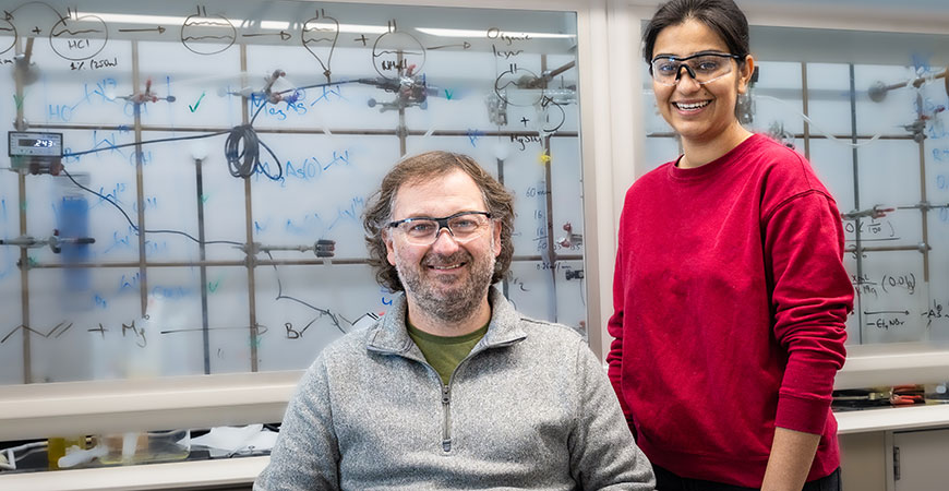 Professor Findlater and graduate student Aneelman Brar.