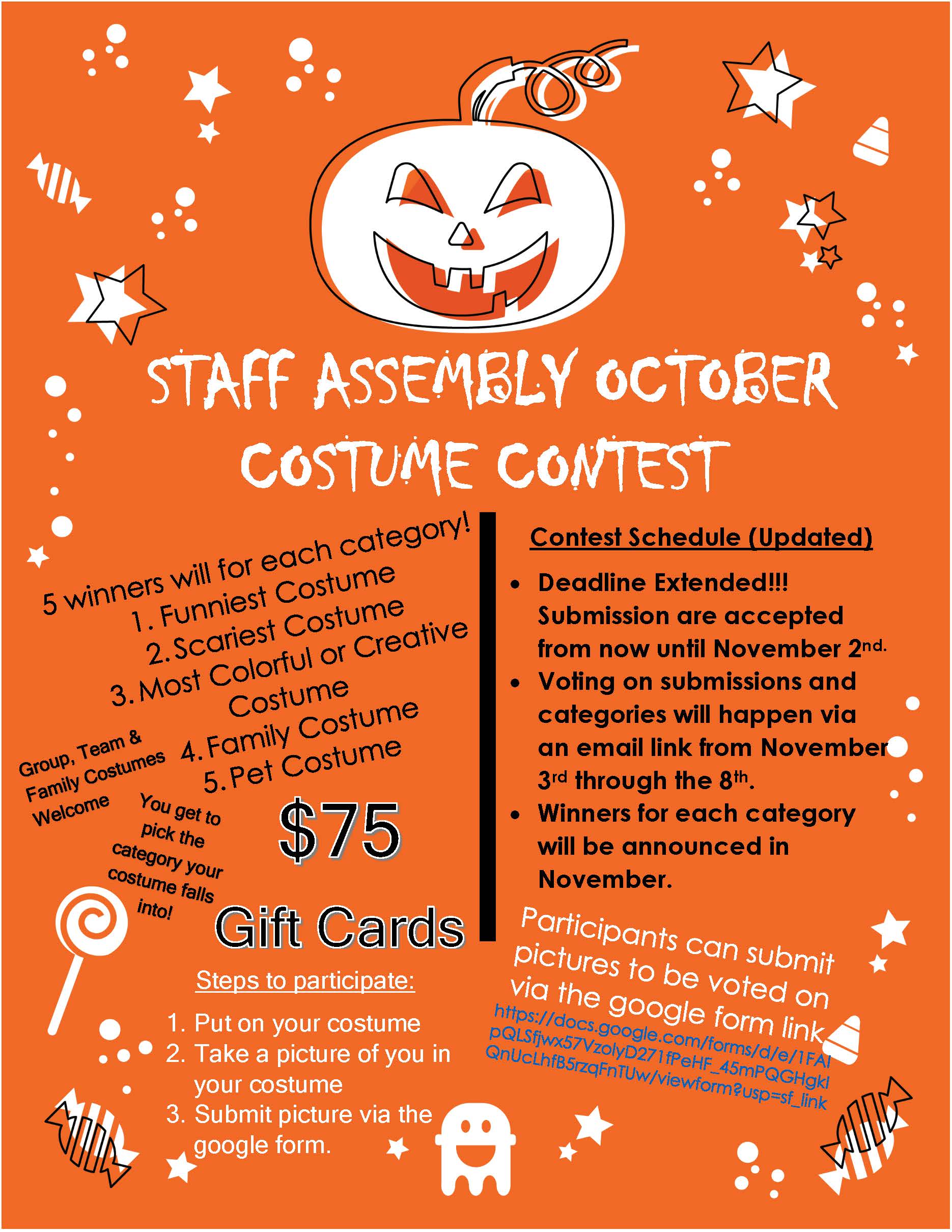 Halloween Contest Staff Assembly